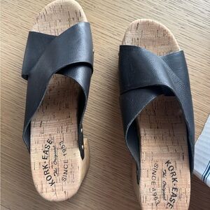 Kork-Ease Black Tatum Heeled Sandal